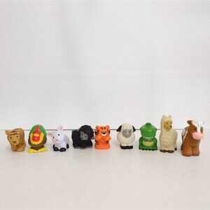 Fisher Price Lot Of 9 Farm Zoo Animals Rex Dinosaur Tiger Cow Llama Sheep Rabbit